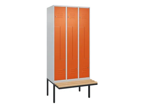 Z-garderobekast,HxBxD 2120x900x815mm,6vak,vak B 300mm,cil.-slot