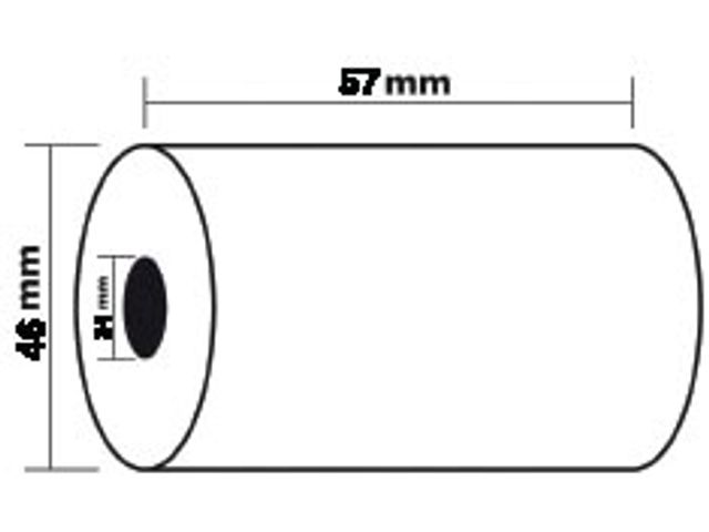 Rekenrol Bc/mc 57mm Kern Ø12mm 57x46x12mm thermisch | KassarollenOnline.nl