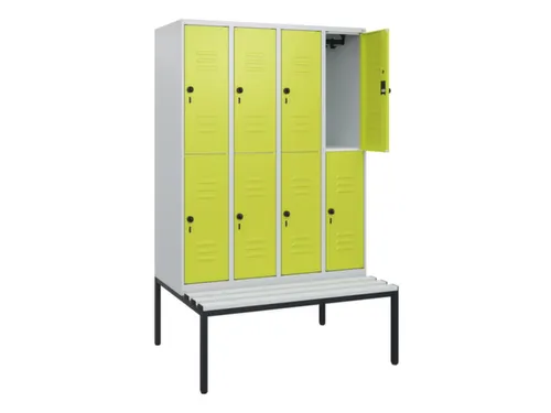 Dubbeldekse dekenkist,HxBxD 1950x1200x815mm,4x2vak.,vak B 300mm