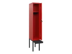 locker met bank,HxBxD 1950x300x815mm,1vak,vak B 300mm,draaigrendel