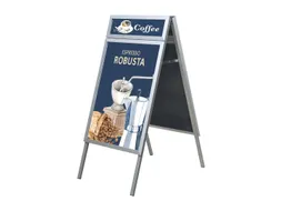Europel A-Stoepbord A1 met Topbord 32mm profiel Aluminium