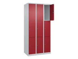 lockerkast,HxBxD 1850x900x500mm,3x3vakken,vak B 300mm,cil.-slot
