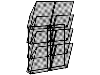 Prospectushouder Acryl 800x460x190mm 2x4 Din A4 Frame Lichtgrijs - 2