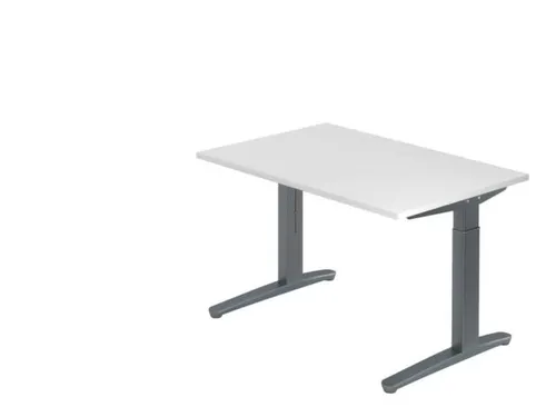In hoogte verstelbaar bureau,HxBxD 680-850x1200x800mm,blad wit