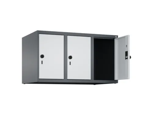 opzetkast,v. locker,3vak.,vak B 300mm,HxBxD 500x900x500mm,vleugeldeur