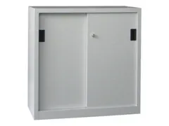 schuifdeurkast,HxBxD 1000x1000x600mm,RAL7035,front RAL7035