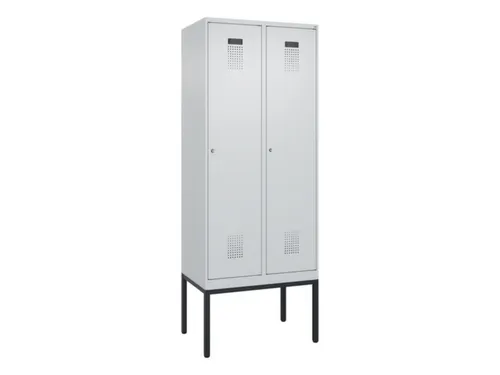 locker,HxBxD 2120x800x500mm,2vak,vak B 400mm,cil.-slot,voetonderstel