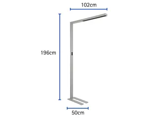 Vloerlamp LED MAULsirius colour Zilver vario sensor dimbaar voet - 3