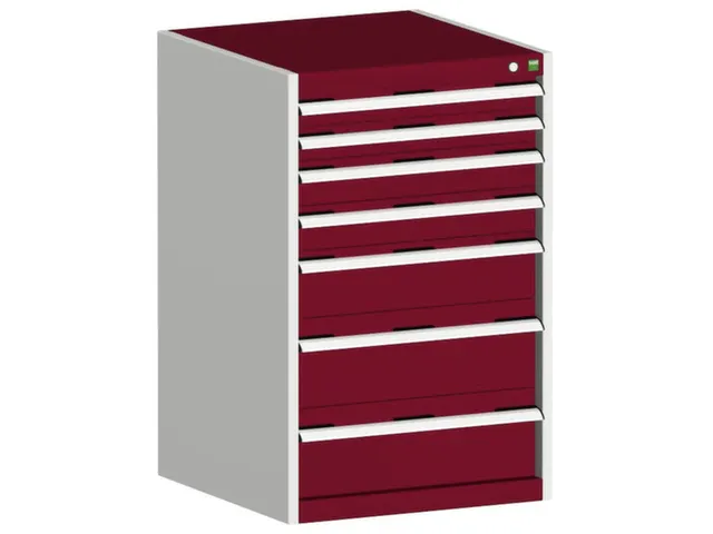 ladekast HxBxD 1000x650x650mm 7laden front RAL7035 front RAL3004