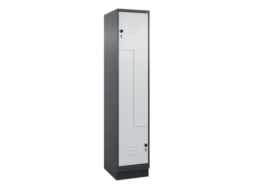 Z-garderobekast,HxBxD 1950x400x500mm,vak B 200/400mm,draaigrendel