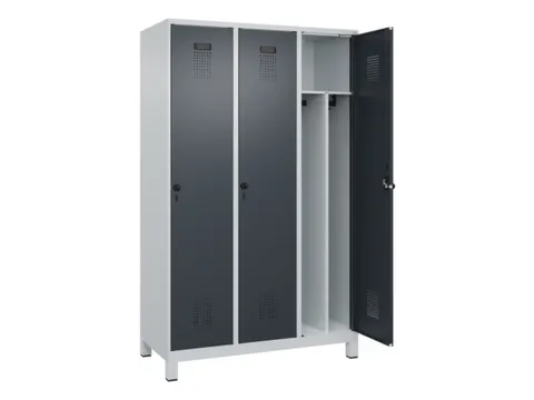 locker voor scheiding van kleding,HxBxD 1950x1200x500mm,3vak