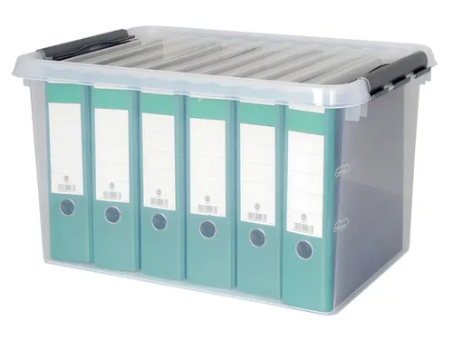stapelbak,HxLxB 340x600x400mm,62l,PP,transparant,Wanden gesloten
