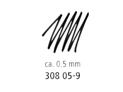 Fineliner Staedtler Pigment 308 zwart 0.5mm