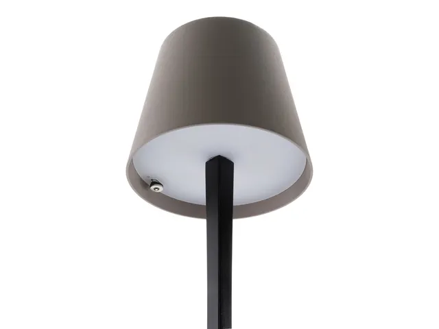 Lampe de table Securit Milano LED rechargeable dimmable taupe-noir