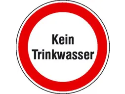 aanwijzingsbord,Geen drinkwater,PVC,om te verlijmen,Ø 100mm