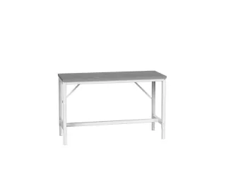 werkbank,HxBxD 780-930x1500x600mm,linoleumblad,4voeten,RAL7035 - 1