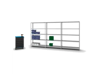 magazijnstelling,grondveld,HxBxD 2000x1300x300mm,vaklast 200kg - 3