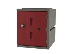 Kunststof locker,HxBxD 460x385x470mm,1vakken,draaigrendel,romp grijs