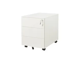 Claudius Basic N wit verrijdbaar ladeblok 3 lades 58cm diep - 2