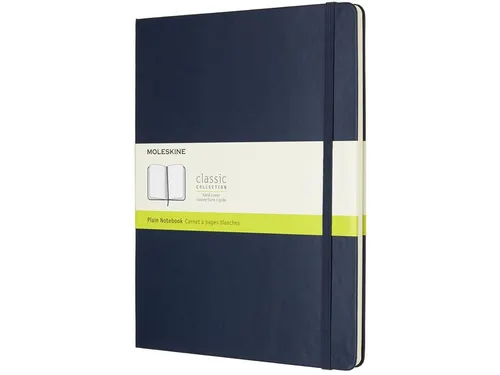 Notitieboek Moleskine XL 190x250mm blanco hard cover sapphire blue