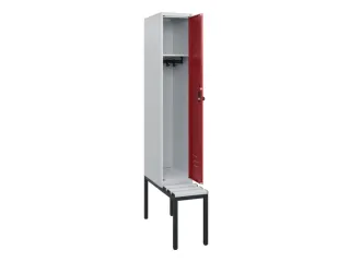 locker met bank,HxBxD 1950x300x815mm,1vak,vak B 300mm,draaigrendel - 2