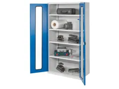 Materiaalkast Vensterdeuren 1950x1000x600mm 4legborden Ral5010