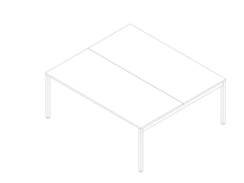 In hoogte verstelbare benchtafel,HxBxD 680-760x1800x1600mm,blad wit