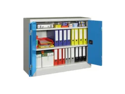 Ruime Vouwdeurkast 1000x1200x400mm 2legborden Ral7035 Front Ral5012