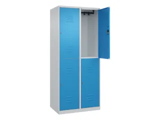 dubbeldekse locker,HxBxD 1850x800x500mm,2x2vak.,vak B 400mm - 2
