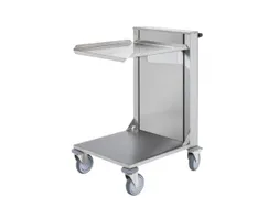 kopwandwagen,draagverm. 150kg,laadvl. LxB 510x510mm,RVSplaat,RVS