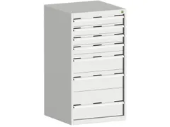 ladekast HxBxD 1200x650x650mm 7laden romp RAL7035 front RAL7035