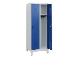 schoollocker,HxBxD 1630x600x500mm,2vak,vak B 300mm,draaigrendel,voeten