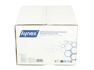 Afvalzak Hynex 60x80cm HDPE recycled T25 60L zwart rol à 25 stuks - 8