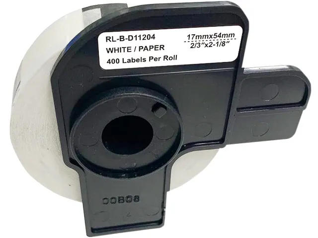 Etiket DK11204 Wit label 17x54mm 400stuks op rol