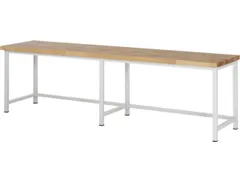 werkbank,HxBxD 840-1040x3000x700mm,beukblad,draagverm. 1250kg,RAL7035