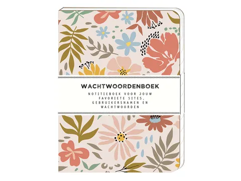 Wachtwoordenboek Interstat softcover 144vel 120x160mm Soft Floral