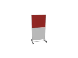 scheidingswand,HxB 1545x800mm,MP-lichtgrijs,BN4011-rood - 1