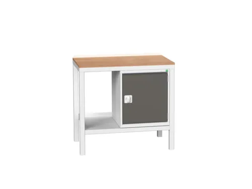 werkbank,HxBxD 930x1000x600mm,multiplexblad,4voeten,uitrusting: 1kast