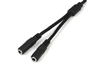 Slim Stereo Splitterkabel Y-adapter 3,5mm M naar 2x 3,5mm F - 3