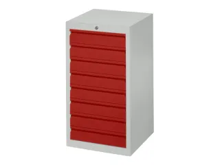 ladekast,HxBxD 900x500x500mm,8lade(n),cil.-slot,RAL7035,front RAL3000 - 2