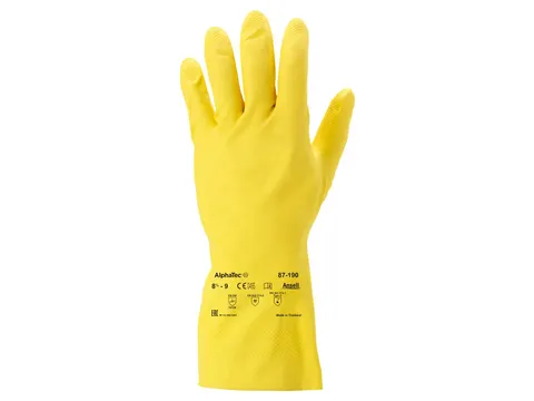 Ansell AlphaTec 87-190 Extra dunne handschoen Geel maat 8.5-9