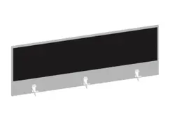 baliepaneel v. bureau aanbouw achter MP-lichtgrijs BN8033-zwart 1400mm