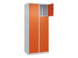 lockerkast,HxBxD 1850x800x500mm,2x4vakken,vak B 400mm,cil.-slot