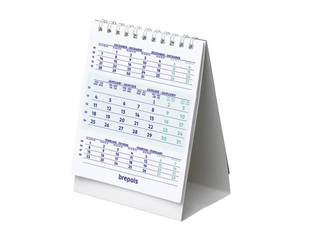 3-Maandsbureaukalender 2027 Brepols 10.5x13cm