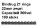 Bindrug Fellowes 22mm 21-rings A4 zwart 50stuks