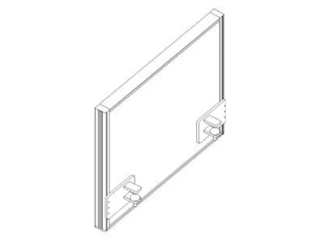 geluidabsorberende tafelscheidingswand,HxB 480x600mm,wand stof,zwart