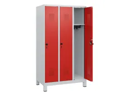 schoollocker,HxBxD 1630x900x500mm,3vak,vak B 300mm,draaigrendel,voeten