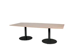 Linesto Vergadertafel Vaste Hoogte 240x120 Ton Havana/Kersen 25mm Zw