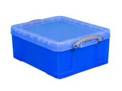 Opbergbox Really Useful 18 liter 480x390x200mm transparant blauw