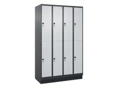 dubbeldekse locker,HxBxD 1950x1200x500mm,4x2vak.,vak B 300mm